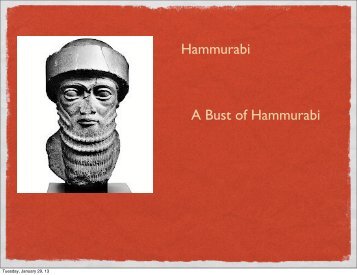 Hammurabi A Bust of Hammurabi