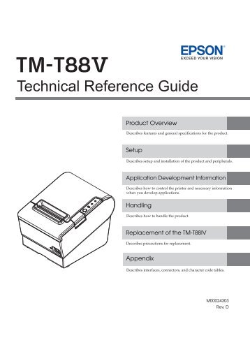 EPSON TM-T88V Technical Reference Guide - Support