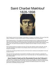 Saint Charbel Makhlouf 1828-1898 - The Mystical Side of God