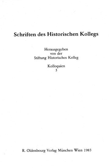 I. Von der Gastfreundschaft zum Gasthaus - Historisches Kolleg