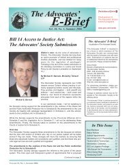 E-Brief Sept - Oct - The Advocates' Society
