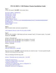 TW-3G HSPA+ USB Modem Ubuntu Installation Guide - Telewell