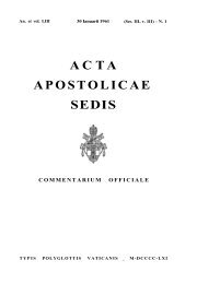 A C T A APOSTOLICAE SEDIS - Libr@rsi