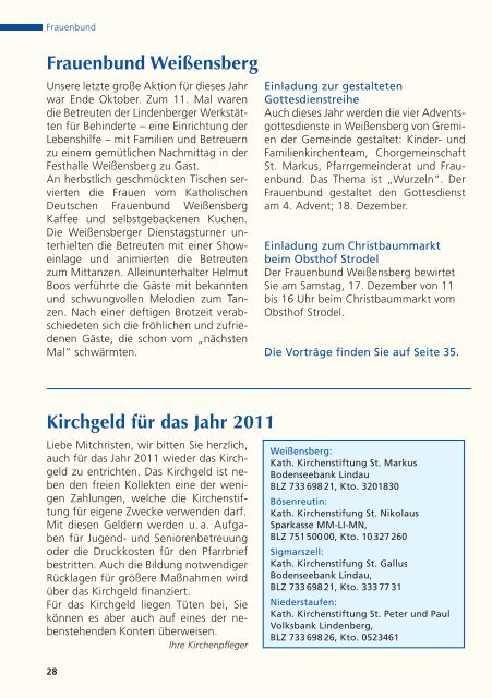 Pfarrbrief Weihnachten 11 - im Kirchenschiff