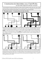 Construction de labyrinthes avec ClarisWorks