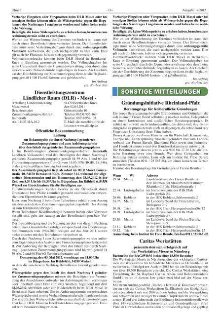 Ausgabe 14/2012 - Verbandsgemeinde Ulmen