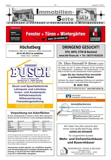 Ausgabe 14/2012 - Verbandsgemeinde Ulmen