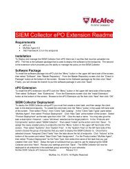 SIEM Collector 10.0 ePO Extension Release Notes - McAfee