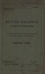 1960 Central Lines - Limit Of Shunt