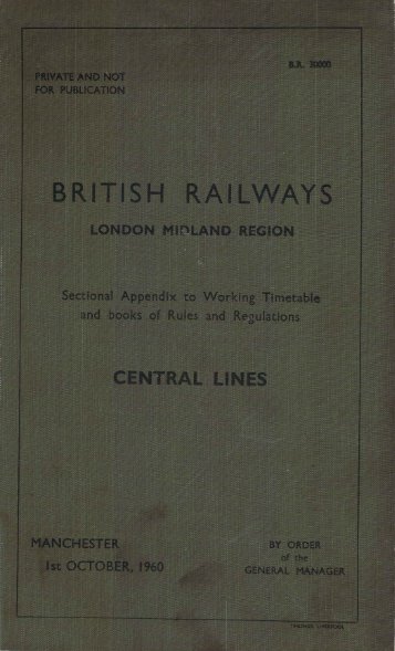 1960 Central Lines - Limit Of Shunt