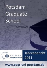 POGS-JAHRESBERICHT 2011 - an der Potsdam Graduate School ...
