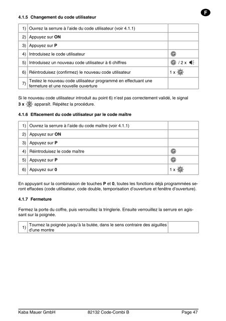 Bedienungsanleitung 82132 Code-Combi B Seite 1 ... - hdg - tresore