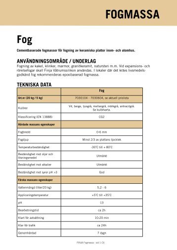 FOGMASSA - Finja