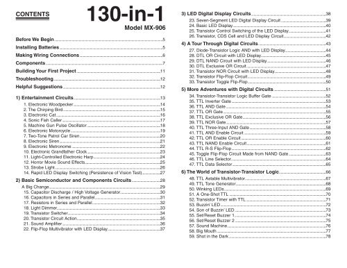 300-in-1 Maxitronix Project List - Carl's Electronic Kits