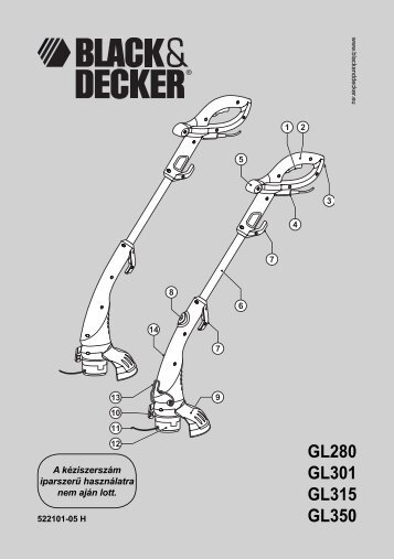 GL280 GL301 GL315 GL350 - Black & Decker