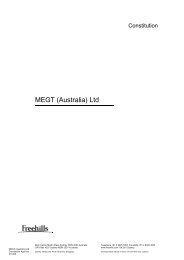 MEGT (Australia) Limited constitution AL