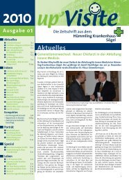 Up Visite – Ausgabe 1 / 2010 - Hümmling Krankenhaus Sögel