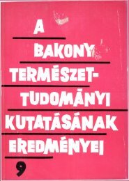 letölthető pdf - Bakonyi Természettudományi Múzeum