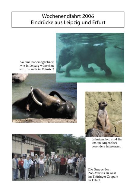 Ausgabe 1/07 Info-Journal des Zoo-Vereins - Zoo-Verein Münster