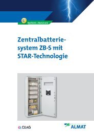 Zentralbatterie- system ZB-S mit STAR-Technologie - ALMAT AG