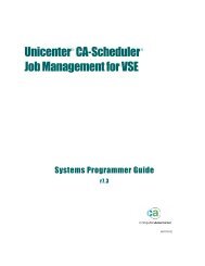 Unicenter CA-Scheduler Job Management for VSE Systems ...