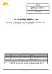 Plant system I&C Integration plan - Iter