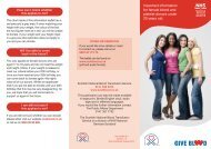 Information leaflet for female donors aged 17-19. - Scottish National ...