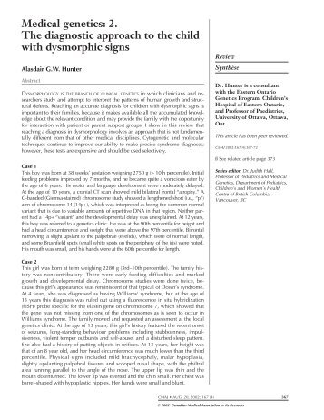 2. The diagnostic approach to the child with dysmorphic signs