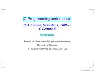 C Programming under Linux - Nuclear Physics - University of Glasgow