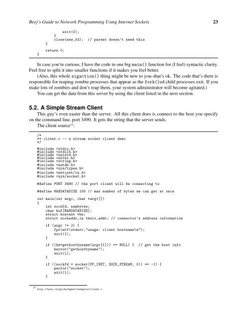 Beej's Guide to Network Programming Using Internet Sockets