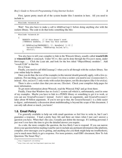 Beej's Guide to Network Programming Using Internet Sockets