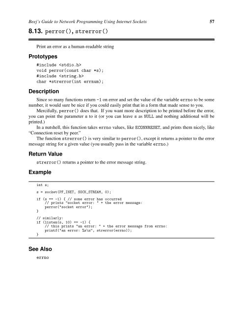 Beej's Guide to Network Programming Using Internet Sockets