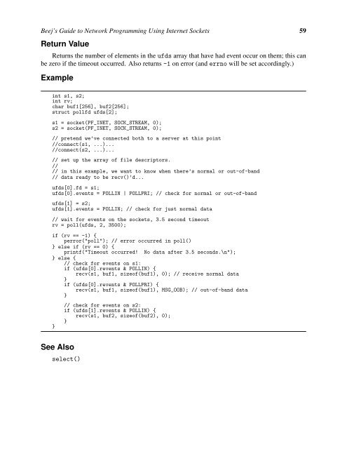 Beej's Guide to Network Programming Using Internet Sockets