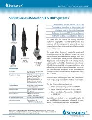 S8000 Series Modular pH & ORP Systems - Sensorex