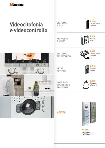 Catalogo Generale - Citofonia e Videocitofonia - Professionisti BTicino