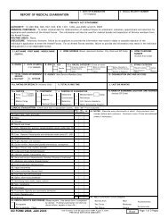 DD Form 2808, Report of Medical Examination, January 2003