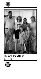 Youth Exchange Host Family Guide - Lions Clubs International