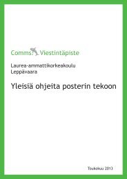 YleisiÃ¤ ohjeita posterin tekoon - ViestintÃ¤piste Laurea LeppÃ¤vaara