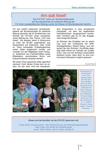 Kontakte 2011 (PDF) - LFS – Liebfrauenschule Geldern