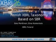 Finnish XBRL Taxonomy Based on SBR