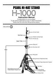 H-1000 Series Hi-Hats Stands Manual - Pearl Music Europe