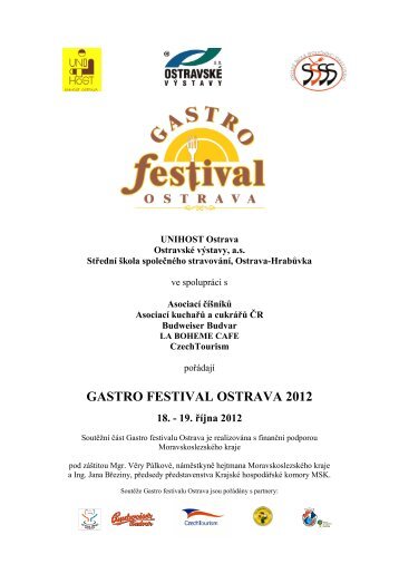 Gastrofestival 2012 - SoutÄÅ¾nÃ­ propozice - NetNews