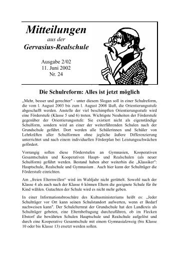 Mitteilungen - Gervasius-Realschule