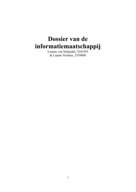 Dossier - Liberal Arts and Sciences - Universiteit Utrecht