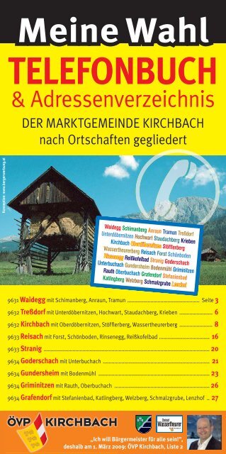 Meine Wahl - ÖVP Kirchbach im Gailtal