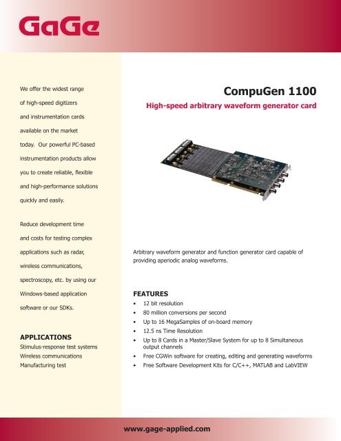 CompuGen 1100 - Egmont Instruments