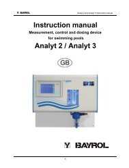 Instruction manual Analyt 2 / Analyt 3 - PoolAndSpaCentre