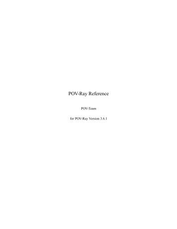 POV-Ray Reference