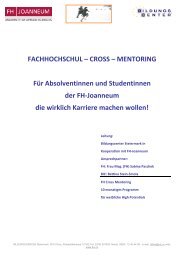 FACHHOCHSCHUL-CROSS-MENTORING - BIC ...