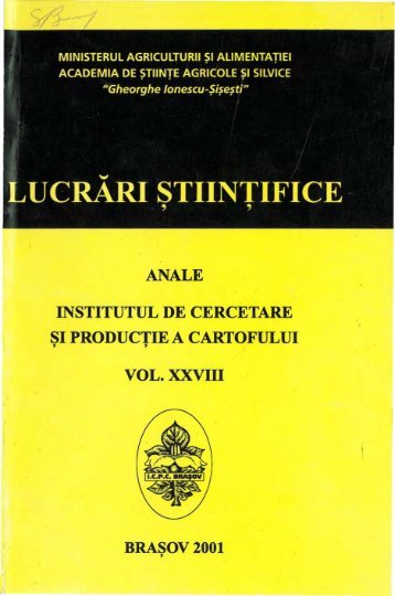 anale 28.pdf - Institutul National de Cercetare Dezvoltare pentru ...